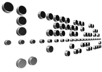 walec, kropka, podkładka, kod, sterowanie