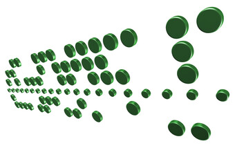 walec, kropka, podkładka, kod, sterowanie