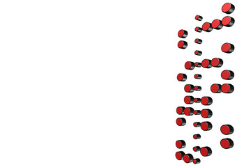 walec, kropka, podkładka, kod, sterowanie