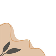 Aesthetic Leaf Corner Element
