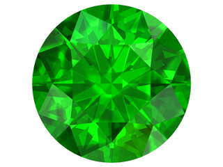 Green faceted gemstone of Emerald, Tourmaline, Chrome diopside, Tsavorite and jade © Chalit