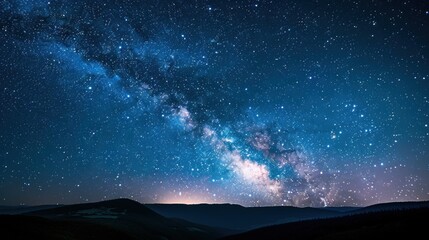 Milky Way Over Mountains