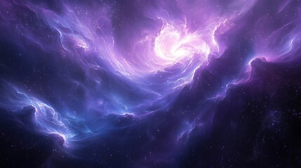 Fototapeta premium Cosmic swirl of colors creates a mesmerizing view of distant galaxies and nebulae in the night sky