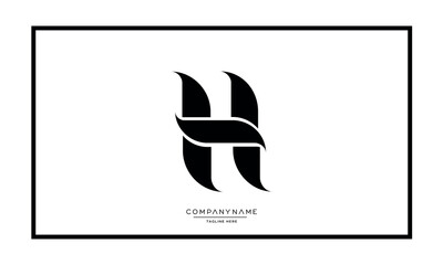 Alphabet letters H or HH logo vector icon