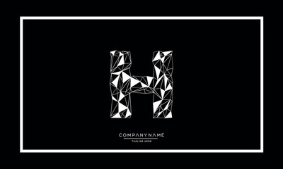 Alphabet letters H or HH logo vector icon