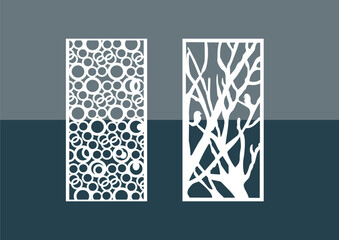 Kitchen and Hall Jali geometric CNC jaali pattern for laser cutting and interior designing vector graphics