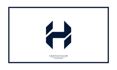 Alphabet letters H or HH logo vector icon