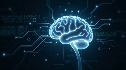 Artificial Intelligence Brain – Neural Network, Machine Learning, Digital Technology, Brain Science, Data Processing |  High Resolution 300 DPI image