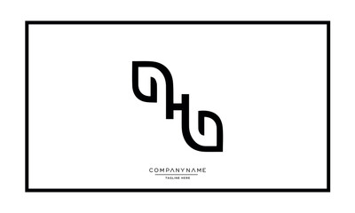 Obraz premium Alphabet letters H or HH logo vector icon