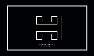 Alphabet letters H or HH logo vector icon