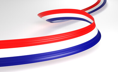 Obraz premium 3d Flag Of Croatia 3d Wavy Shiny Croatia Ribbon Flag Isolated On White Background 3d Illustration