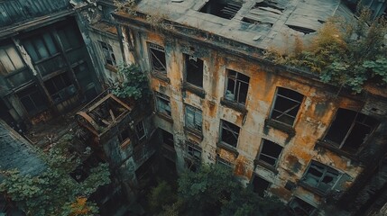 Eerie Abandoned Factory, An Architectural Relic of Industrial Decay