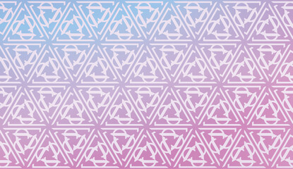 Fototapeta premium Decorative Pattern With Triangles Style. Blurred Gradient Background. Bright Color. For Banner Template, Flyer, Invitation Card. Vector Illustration