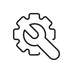 Maintenance thin line icons. Editable stroke and Perfect pixel on transparent 