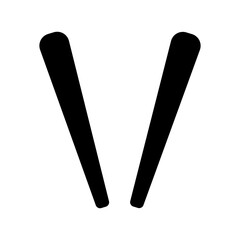 Chopstick icon. Tableware vector icon