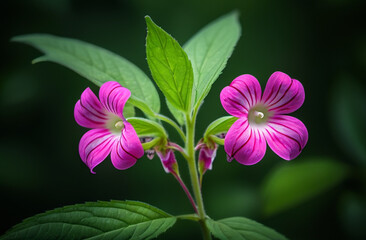 Vibrant pink flowers blooming lush garden nature photography close-up view botanical beauty