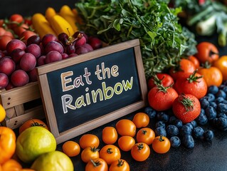 Vibrant Organic Produce at Farmers Market: Fresh Fruits and Vegetables for Healthy Living