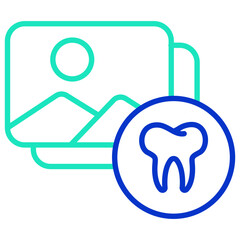 Image outline dual color icon