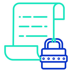 Notes outline dual color icon