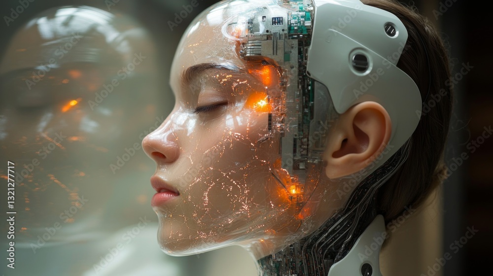 Poster A futuristic representation illustrates the interplay between quantum computing and neural networks.