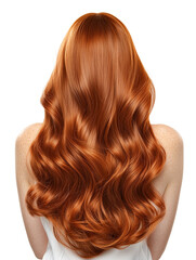 Naklejka premium Woman with long, wavy red hair
