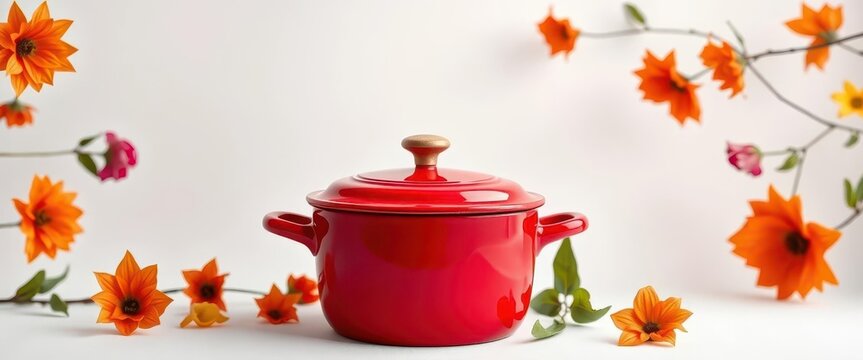 Elegant red Canson paper cocotte on white background, stationary, fold