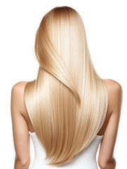 Naklejka premium Woman with long, smooth, blonde hair