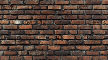 Obraz premium Weathered brick wall showcasing a distinctive brick pattern with textural elements providing copy space for design use