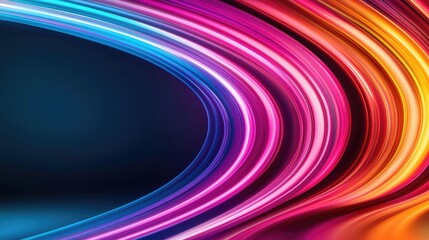 Obraz premium 3D abstract art background concept. Vibrant neon light streaks creating a colorful abstract background.