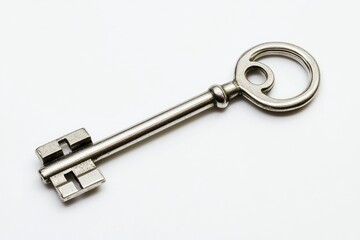 Antique key on white background (1)