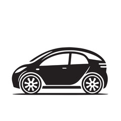 Fototapeta premium Small electric car vector silhouette. Car vector design.