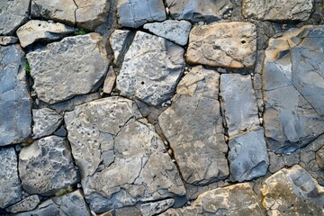 Obraz premium Photo of Brown pebble stone paving surface. Background texture for backdrops or mapping