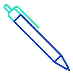 pen outline dual color icon