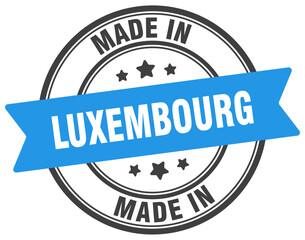 Made in Luxembourg round sign. Made in Luxembourg stamp.