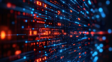 Abstract Digital Network: Data Flow and Connections