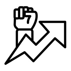 Empowerment Icon - Outline Style - Business Value Themes