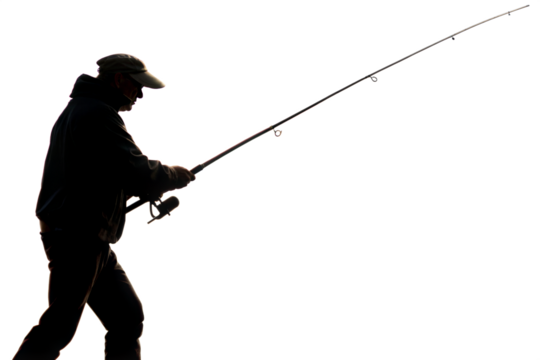 Silhouette of a Fisherman