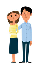 私服姿のカップル