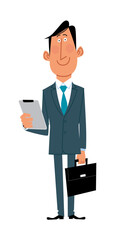 タブレットを持つビジネスマン