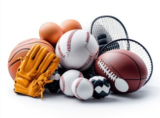 Assorted Sports Equipment Pile