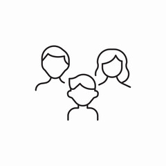 Family community people group icon vector sign