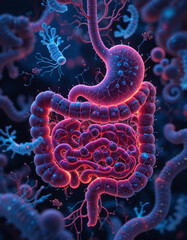Colon Pain – Stunning Gastrointestinal Illustrations for Medical and Wellness Concepts
