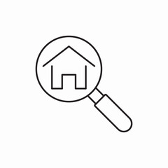 House search real estate icon vector sign