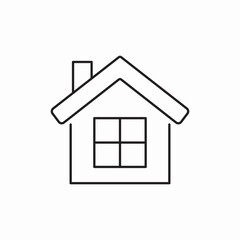 Simple house home building icon vector sign