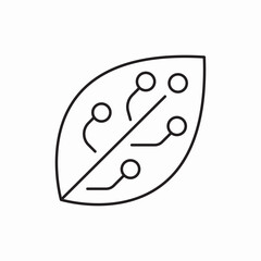 Ecology microchip circuit board icon vector sign