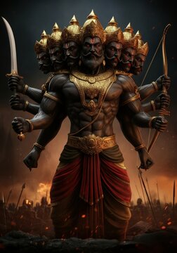 Dussehra, Navratri, Lord Rama killing Ravana	
