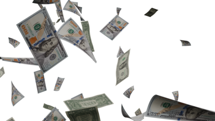 Dollars isolated on white background