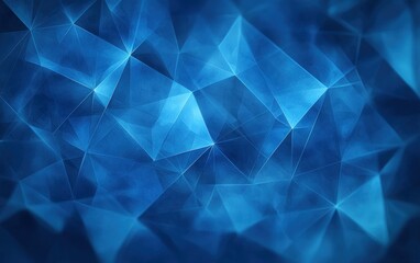 Obraz premium Abstract blue polygon network