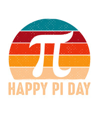 Pi Day shirt design vector