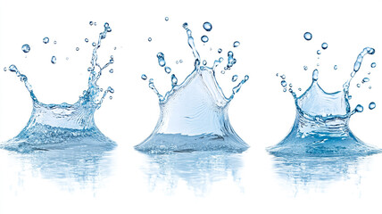 water splashes isolated on a white background